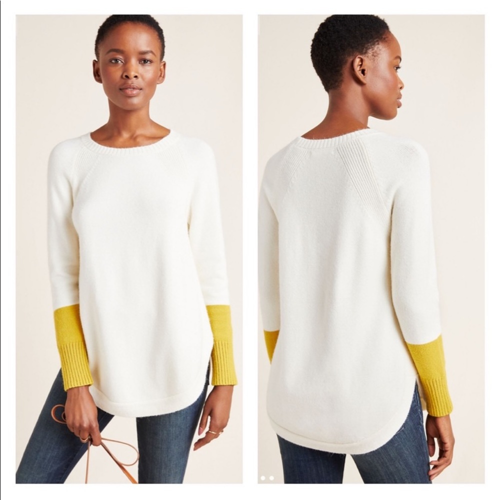 Anthropologie Rebekah Tunic Color Block Sweater